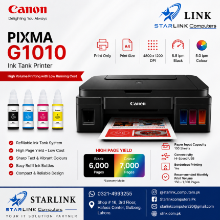 Canon PIXMA G1010 Ink Tank Printer